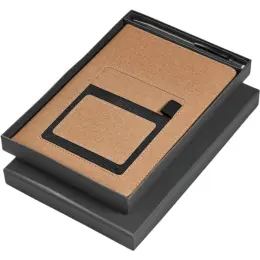 Moda Notebook & Pen Set Beige Gift Box